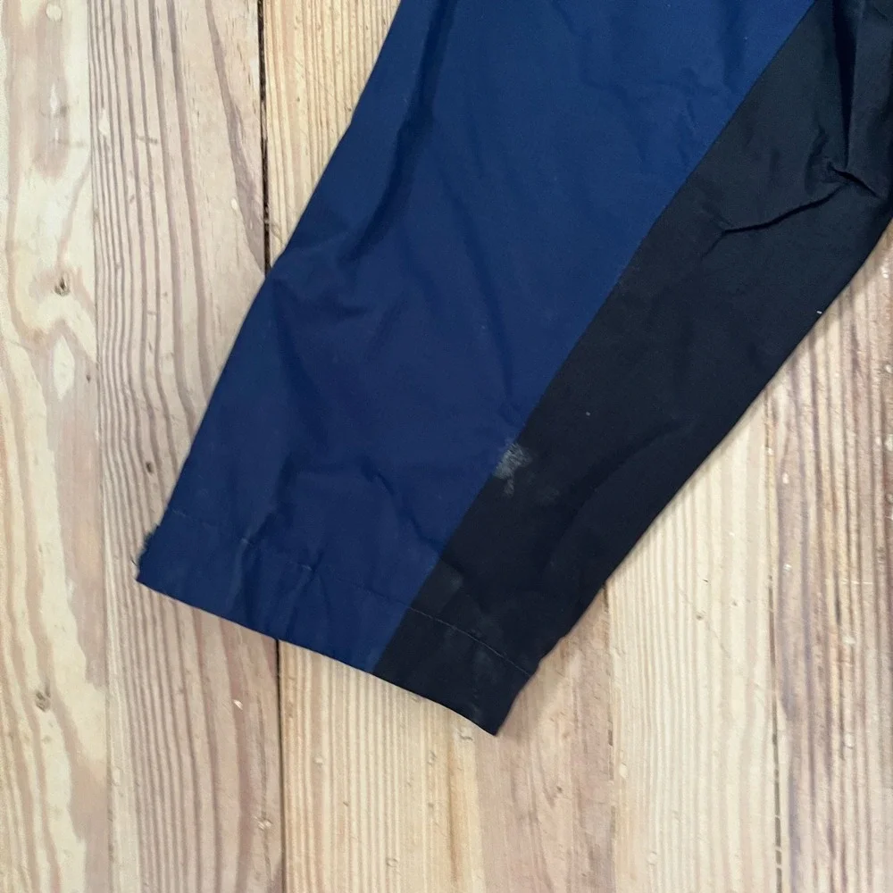 The North Face HyVent Rain Jacket Mens Large Navy Black Colorblock Pit Zip Shell